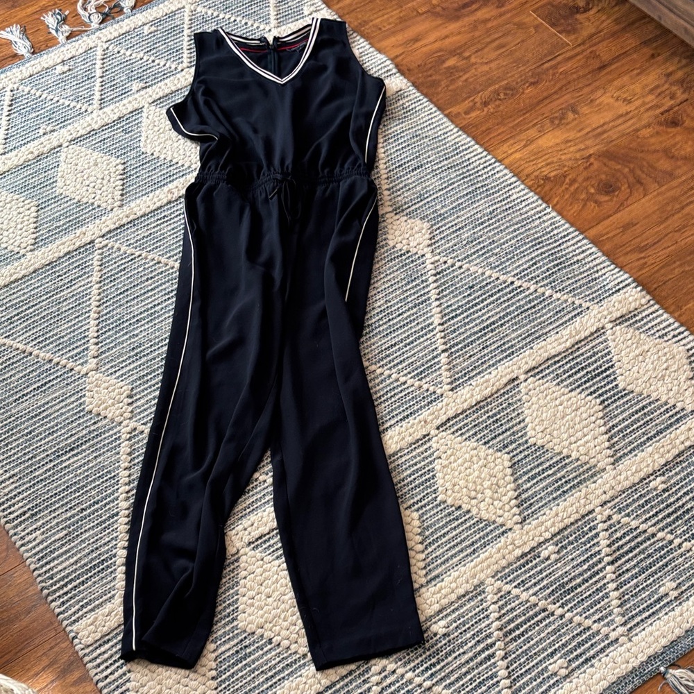 Tommy Hilfiger Navy Jumpsuit with White Trim